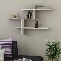 Decortie Leo' Modern Floating Shelf Wall Mounted 123cm Width in White | Size: 1 Pack