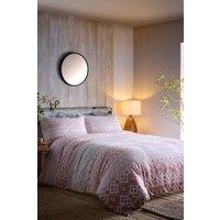 Appletree 'Bergen' 100% Brushed Cotton Duvet Cover Set in Terracotta | Size: Super King