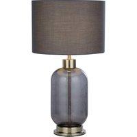 Lighting Collection Smoke Glasstable Lamp Table Lamp in Silver