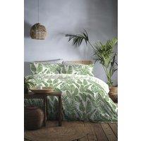 Dreams & Drapes 'Tahiti' Tropical Print Duvet Cover Set in Green | Size: Double