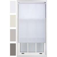 Furnished Daylight Roller Blind Trimmable Light Filtering Sheer Window Blinds in White | Size: 110 cm width x 210 cm drop