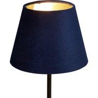 Lighting Collection Velvet Drum Shade 20Cm Navy Lamp Shade