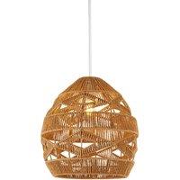 Lighting Collection Woven Easy Fit Pendant Lamp Shade in Natural