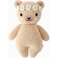 cuddle + kind Baby Animal Collection - Baby Honey Bear - Floral Crown - Ivory in Light Brown