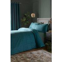 Laurence Llewelyn-Bowen 'Montrose' Luxury Velvet Duvet Cover Set in Teal | Size: Double