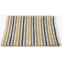 Allure Bath Fashions Striped Chunky Bobble Bath Mat in Mustard