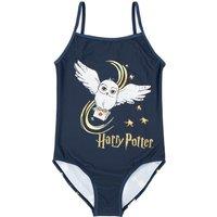 Harry Potter Girl's 1 Piece Swimming Costume | Girls Navy | Official Merch in Blue | Size: 8-9 Years