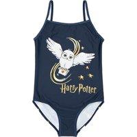 Harry Potter Girl's 1 Piece Swimming Costume | Girls Navy | Official Merch in Blue | Size: 7-8 Years