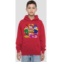 Hasbro Power Rangers Group Box Youth Kids Pull-Over Hoodie, Red | Size: 7-8 Years
