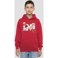 Disney Lmq Badges Youth Kids Pull-Over Hoodie, Red | Size: 7-8 Years