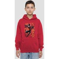 Marvel Spider Man Spray Miles Morales Youth Kids Pull-Over Hoodie, Red | Size: 9-11 Years
