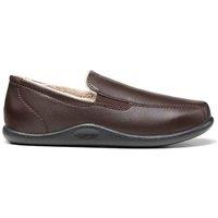 Hotter Men's 'Relax' Slippers in Dark Brown | Size: 7