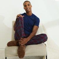 Lands' End Men's Suede Moccasin Slippers in Light Brown | Size: 11