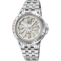 Gevril Men's Wind master, Swiss Automatic Watch, White Dial, 316L Stainless Steel, & Sapphire Crystal in Silver