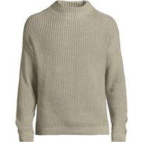 Lands' End Men's Funnel Neck Cotton Rib Jumper in Green | Size: Large