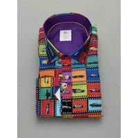 CLAUDIO LUGLI Men's Famous Cars Print Shirt | Size: XL