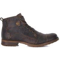 Dune London Men's 'Simon' Leather Smart Boots in Dark Brown | Size: 12