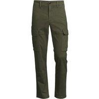 Lands' End Men's Everyday Stretch Cargo Trousers, Straight Fit in Dark Green | Size: 30L