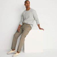 Lands' End Men's Everyday Stretch Cargo Trousers, Straight Fit in Khaki | Size: 30S