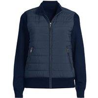 Lands' End Women's Knit & Quilt Bomber Jacket in Navy | Size: 20