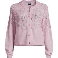 Lands' End Women's Crew Neck Pointelle Cardigan in Lilac | Size: 20