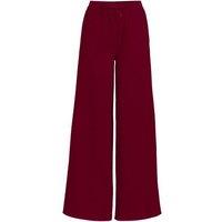 Lands' End Women's Soft Brushed Jersey Wide Leg Trousers in Dark Red | Size: 10-12R