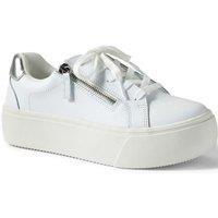 Lands' End Women's Zip Platform Trainers in White | Size: 5