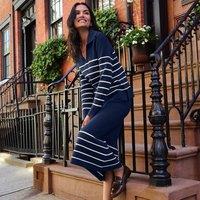 Co-ord Stripe Sweater Knit Midi Skirt