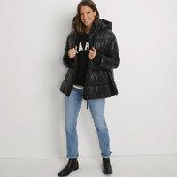 Lands' End Women's High Shine Puffer Jacket in Black | Size: 20