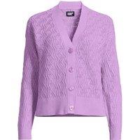 Lands' End Women's Linen/Cotton Cable Cardigan in Lilac | Size: 20