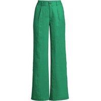 Petite Wide Leg Pleated Linen Trousers