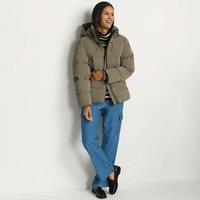 Lands' End Women's Rubber Puffer Jacket in Beige | Size: 20