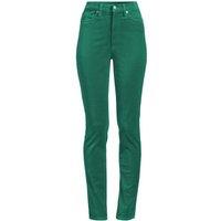 Plus Slim Leg Velvet Jeans, High Waisted