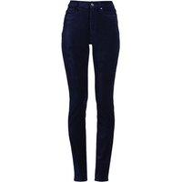 Lands' End Women's Plus Slim Leg Velvet Jeans, High Waisted in Navy | Size: 14-16R