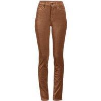 Plus Slim Leg Velvet Jeans, High Waisted