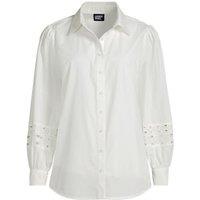 Lands' End Women's Cutwork Detail Shirt in White | Size: 12