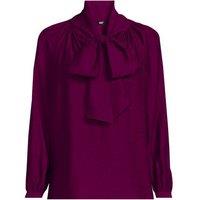 Lands' End Women's Bow Neck Blouse in Purple | Size: 14-16