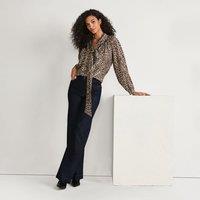 Lands' End Women's Bow Neck Blouse | Size: 10-12