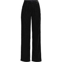 Lands' End Women's Wide Leg Velvet Trousers in Black | Size: 12R