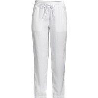 Lands' End Women's Pull-on Linen Trousers in White | Size: 14-16