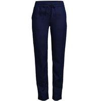 Lands' End Women's Pull-on Linen Trousers in Navy | Size: 14