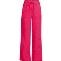 Wide Leg Pull-on Linen Trousers