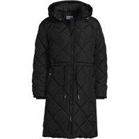 Lands' End Women's Cinch Waist Coat in Black | Size: 14-16