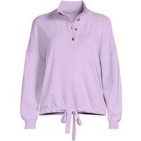 Lands' End Women's Button Neck Jumper in Lilac | Size: 10-12