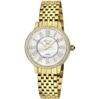GV2 Women's Astor III, Swiss Quartz Watch, White MOP Dial, 316L Stainless Steel, & Sapphire Crystal in Gold