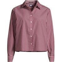 Lands' End Women's Boxy Cropped Non-Iron Shirt in Peach | Size: 20