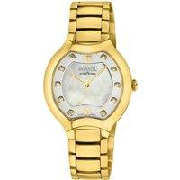 Gevril Women's Lugano, Swiss Quartz Watch, White MOP Dial, 316L Stainless Steel, & Sapphire Crystal in Gold