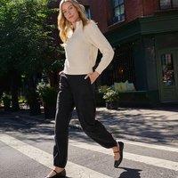 Lands' End Women's Twill Cargo Trousers in Charcoal | Size: 14-16R