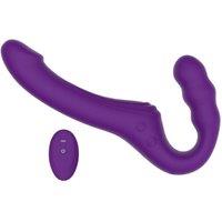 Loving Joy Women's Echo Remote Vibrating Strapless Strap On in Purple