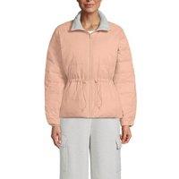 Lands' End Women's Wanderweight Down Ultralight Packable Reversible Jacket in Pink | Size: 16-18